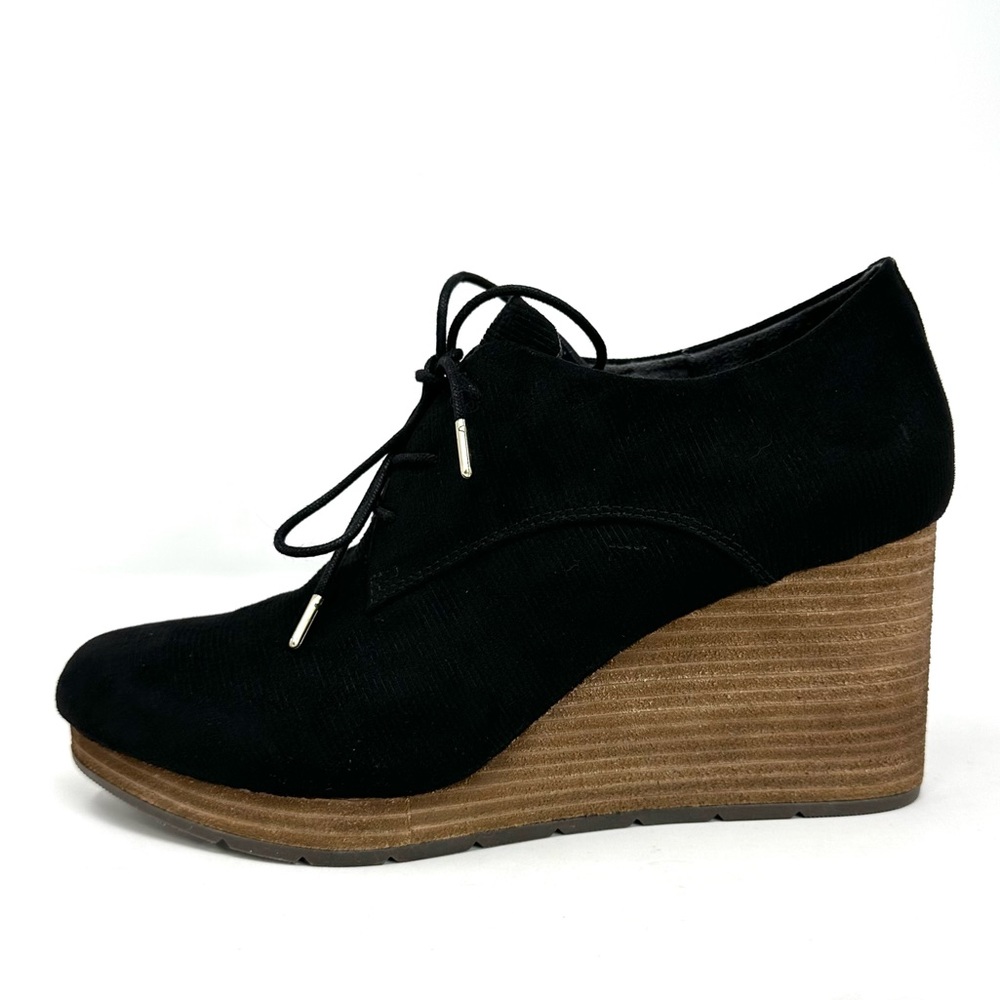 Dr. Scholl's Where To Women’s Black Corduroy Wedge Booties - Picture 6 of 10